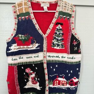 Vintage Christmas Sweater Vest